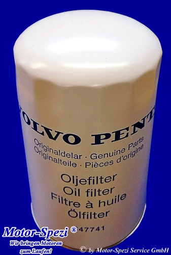 Volvo Penta Ölfilter für D5 und D7 mit Umschaltfilter, original 847741
